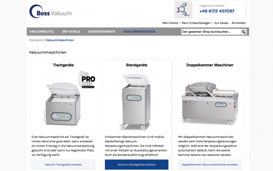 BOSS Vakuummaschinen ONLINE Shop – JETZT verfügbar!