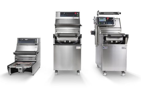 Schalen-Siegelmaschinen mit Konturenschnitt, Vakuum, Schutzgas und Skin-Funktion