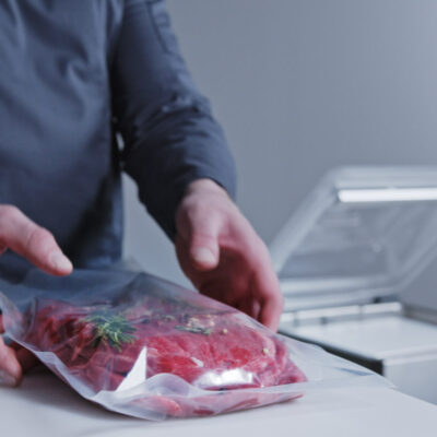 Fleisch vorbereitet zum Verpackungsprozess